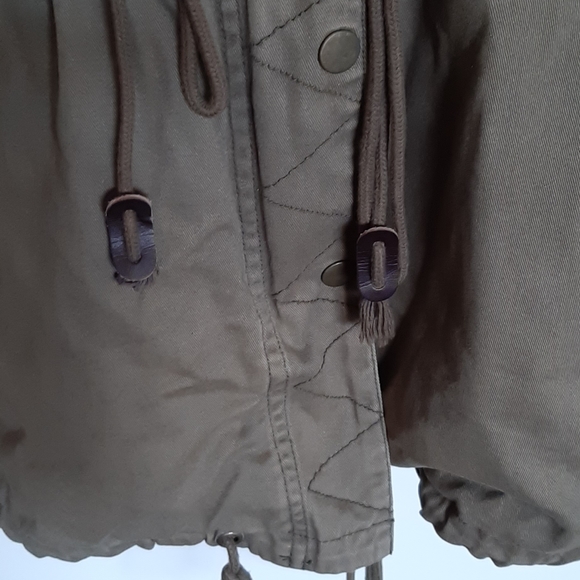 La Chapelle Sport Hunter Green Jacket Zipper Snap Front Removable Lining Size 36 - Picture 3 of 8